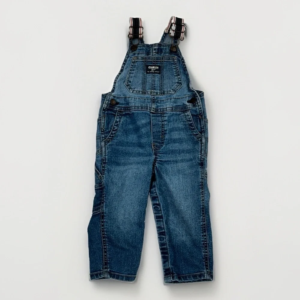 OshKosh B'gosh Denim Bib Overalls 18 Months Unisex Baby & Toddler Carpenter